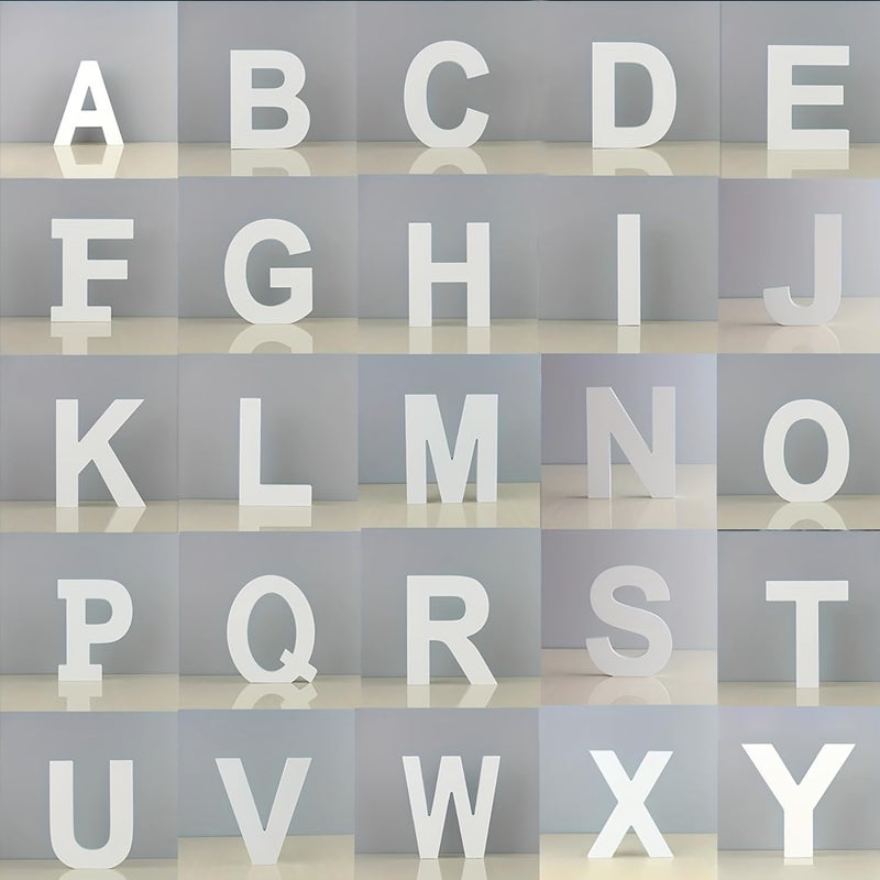 CLITHS 1pc Standing Letter L Decoration Freestanding PVC Alphabet Block Modern Initial Sign for Home, Wedding, Office, Birthday Party Event 10x10 INCH - Image 3
