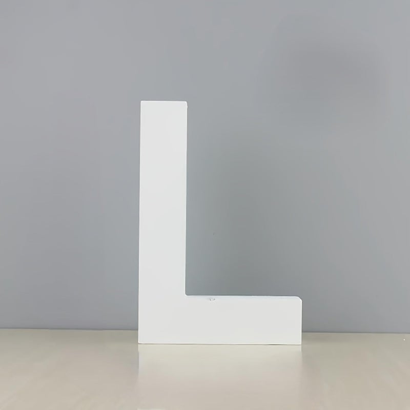 CLITHS 1pc Standing Letter L Decoration Freestanding PVC Alphabet Block Modern Initial Sign for Home, Wedding, Office, Birthday Party Event 10x10 INCH - Image 1
