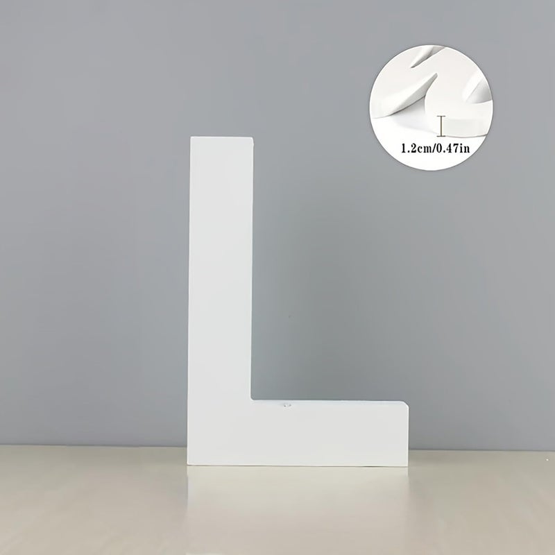 CLITHS 1pc Standing Letter L Decoration Freestanding PVC Alphabet Block Modern Initial Sign for Home, Wedding, Office, Birthday Party Event 10x10 INCH - Image 2