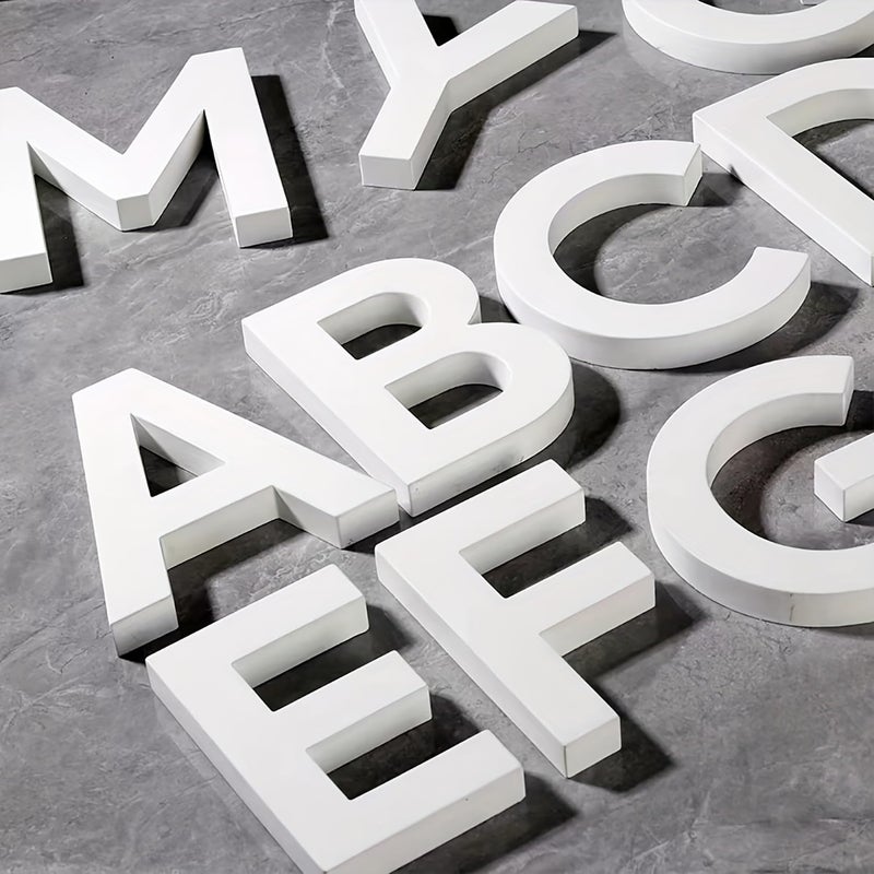 CLITHS 1pc Standing Letter L Decoration Freestanding PVC Alphabet Block Modern Initial Sign for Home, Wedding, Office, Birthday Party Event 10x10 INCH - Image 4