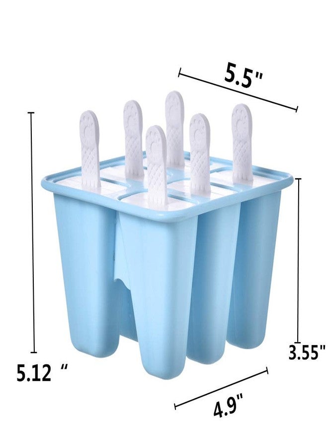 Bell Dream Popsicle Mould，Popsicle Maker Popsicle Molds 6 Pieces Silicone Ice Pop Molds BPA Free Popsicle Mold Reusable Easy Release Ice Pop Make (Blue) - Image 2