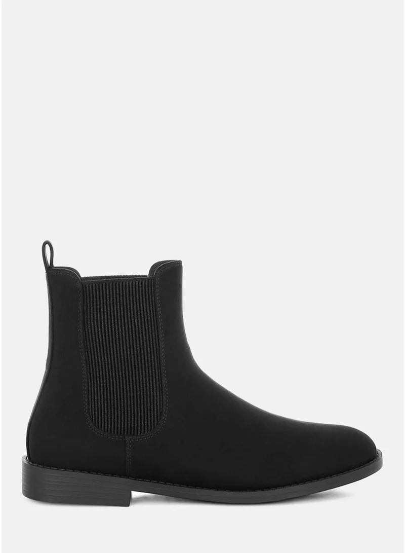 London Rag Women's Low Block Heel Chelsea Boots In Black