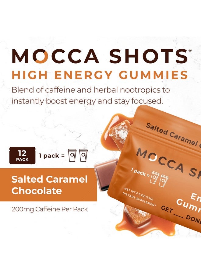 SGC Seattle Gummy Company Caffeine Energy Gummies 12-Pack, Salted Caramel Chocolate Mocca Energy Chews, Nootropic, Vegan, Plant-Based, Gluten Free, 200mg Caffeine - Image 2
