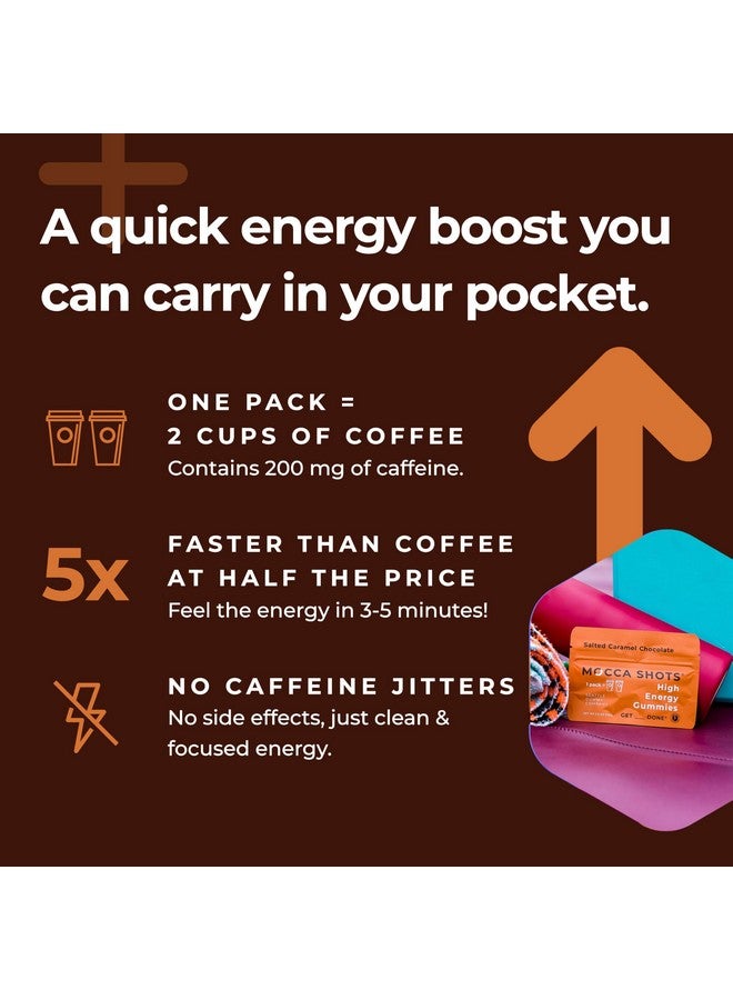 SGC Seattle Gummy Company Caffeine Energy Gummies 12-Pack, Salted Caramel Chocolate Mocca Energy Chews, Nootropic, Vegan, Plant-Based, Gluten Free, 200mg Caffeine - Image 5