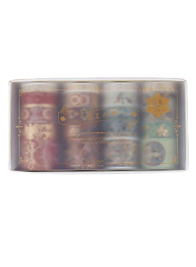 NIBEMINENT 20-Piece Self Adhesive Washi Japanese Gold Foil Masking Tape Multicolour - Image 2