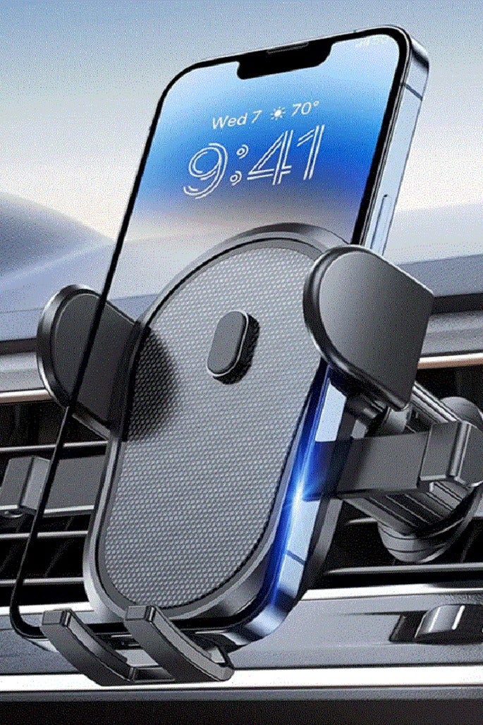 Car Mobile Phone Holder with Strong Steel Hook, Universal Mobile Phone Holder Phone Stand for iPhone, Android and All Smartphones, Black - Image 1