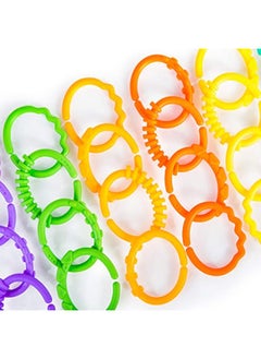 Bright Starts Bright Starts Lots of Links Rings Toys for Stroller or Carrier Seat, BPA-Free, Ages 0 Months Plus, Multicolor, 24 Count  - Image 5