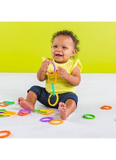 Bright Starts Bright Starts Lots of Links Rings Toys for Stroller or Carrier Seat, BPA-Free, Ages 0 Months Plus, Multicolor, 24 Count  - Image 3