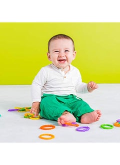 Bright Starts Bright Starts Lots of Links Rings Toys for Stroller or Carrier Seat, BPA-Free, Ages 0 Months Plus, Multicolor, 24 Count  - Image 4