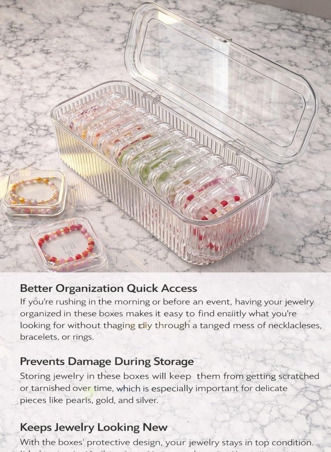 DRUCILA Acrylic Portable Jewellery Box for travel use Storage Boxes With Anti-OxidationFor Earrings, Bracelete, Rings, Necklace, Transparent Jewelry Case Women & Girls - Image 4