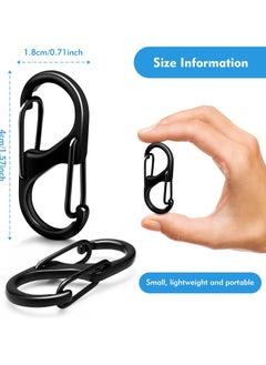 Oasisgalore 20-Pack S-Shaped Carabiner Keyrings, Mini Double Lock Clips for Keys, Outdoor Activities, Camping, and Travel  - Image 2