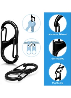 Oasisgalore 20-Pack S-Shaped Carabiner Keyrings, Mini Double Lock Clips for Keys, Outdoor Activities, Camping, and Travel  - Image 4