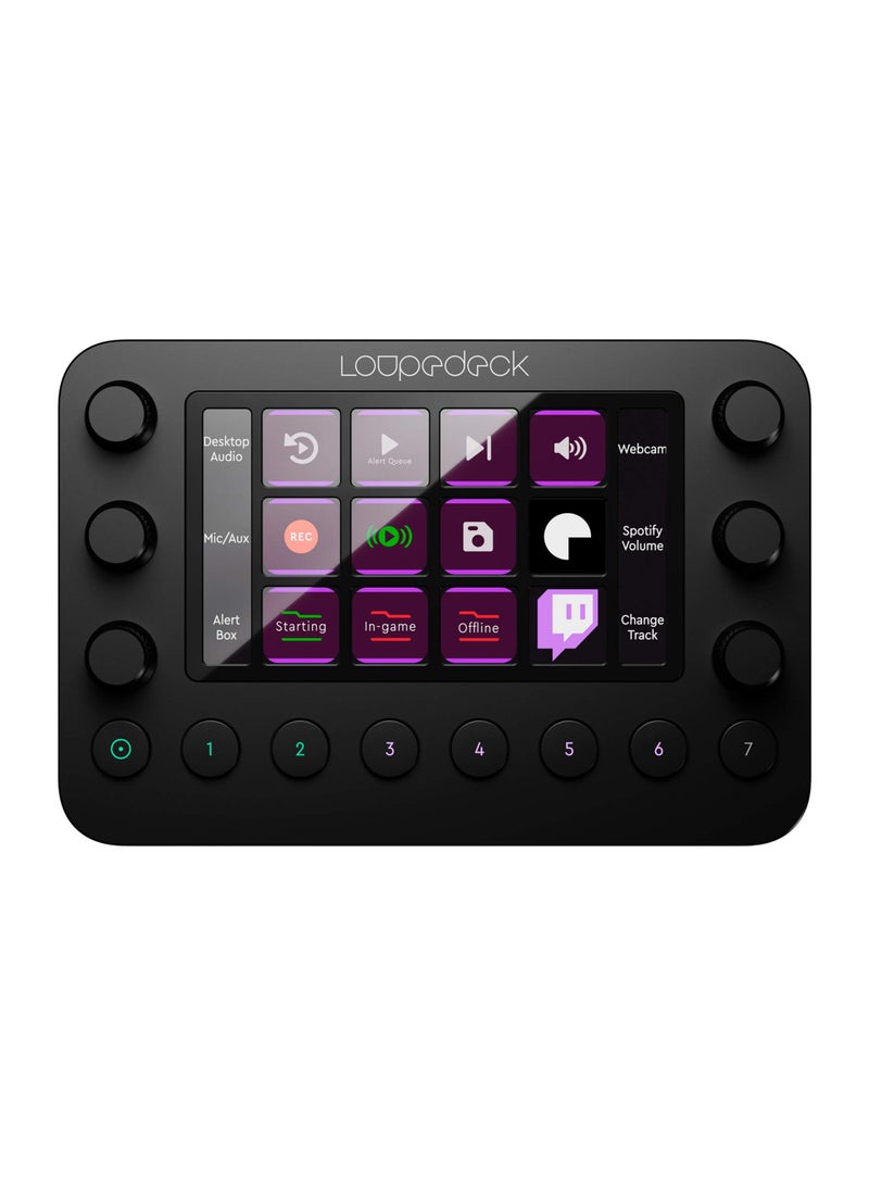 Loupedeck Loupedeck Live – The Custom Console for Live Streaming, Photo and Video Editing with Customizable Buttons, Dials and LED Touchscreen  - Image 1