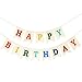 CROWNOS Burlap Happy Birthday Banner Assembled Birthday Banner Sign Garland for Colorful Birthday Party Decorations - Image 3