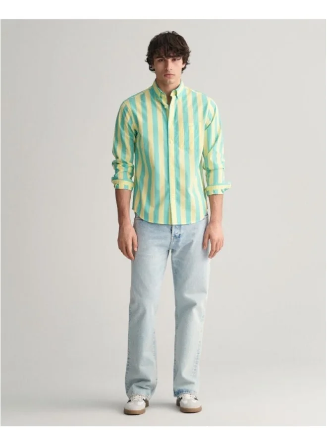 غانت Gant Regular Fit Parasol Striped Poplin Shirt