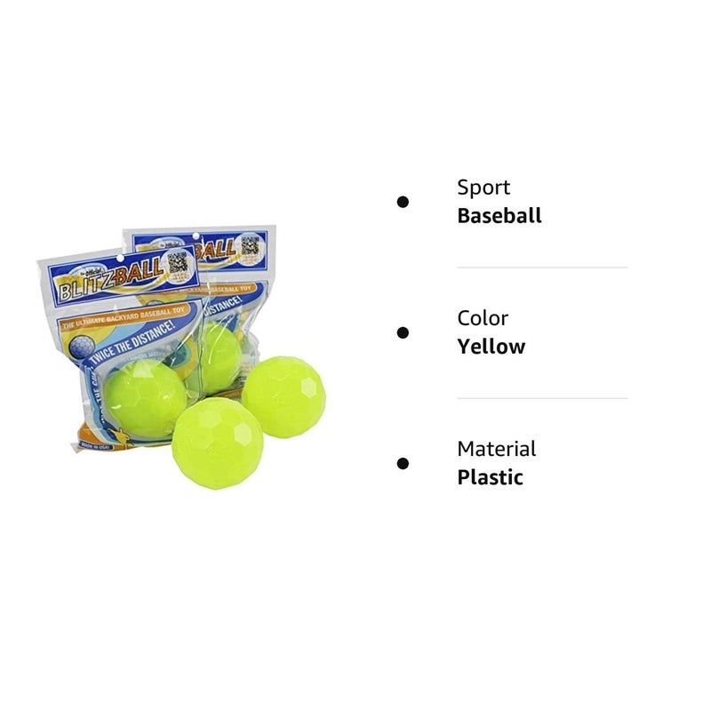 BLITZBALL Plastic Baseball (4 Pack - Official Brand) - Made in USA - Image 2