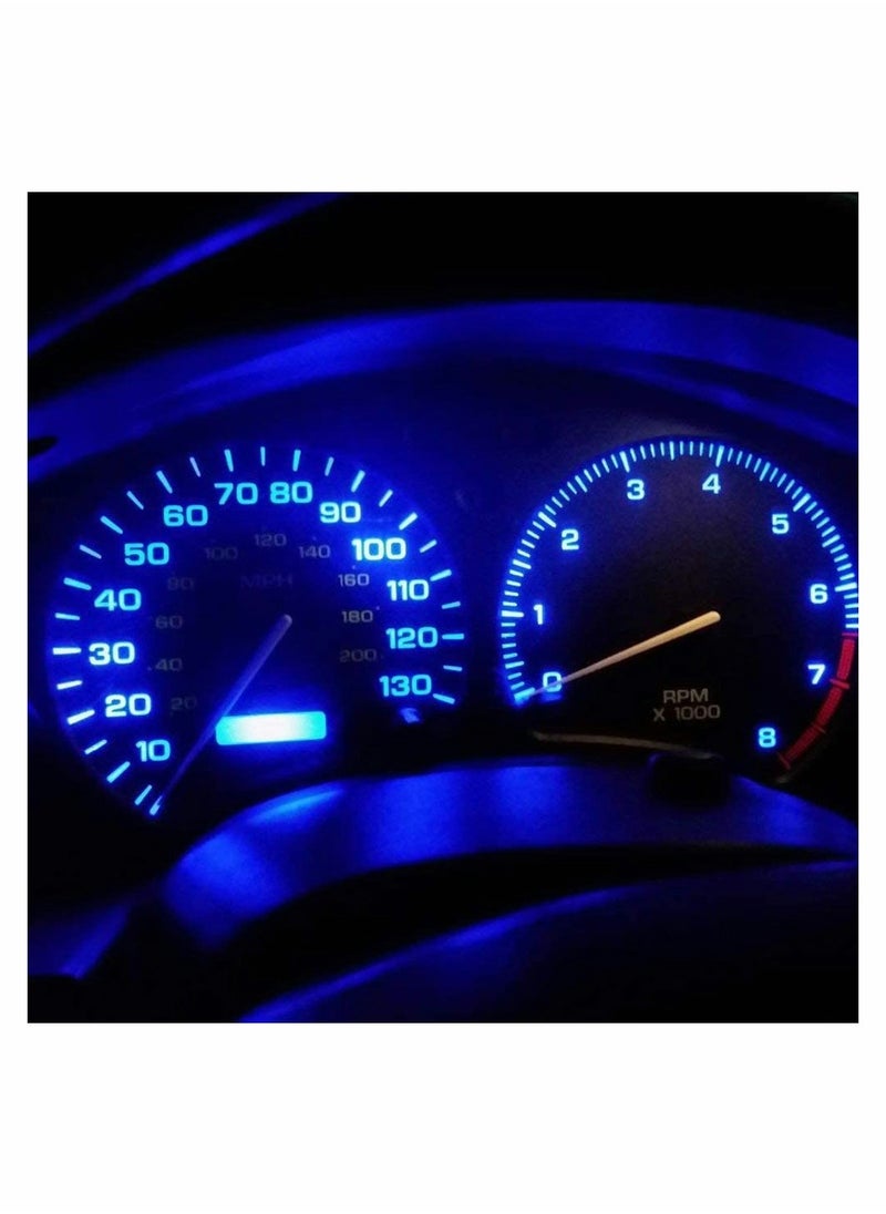 20 Pack Replacement Led Bulb Dash Lights 3SMD Super Bright T5 2721 37 286 Wedge PC74 Twist Socket Automotive Instrument Panel Gauge Light Kits Cluster Shift Indicator Interior Bulbs