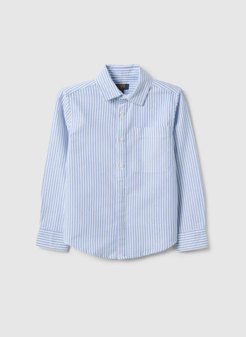 Ovs OVS Boys' regular fit multicoloured stripe pure cotton shirt