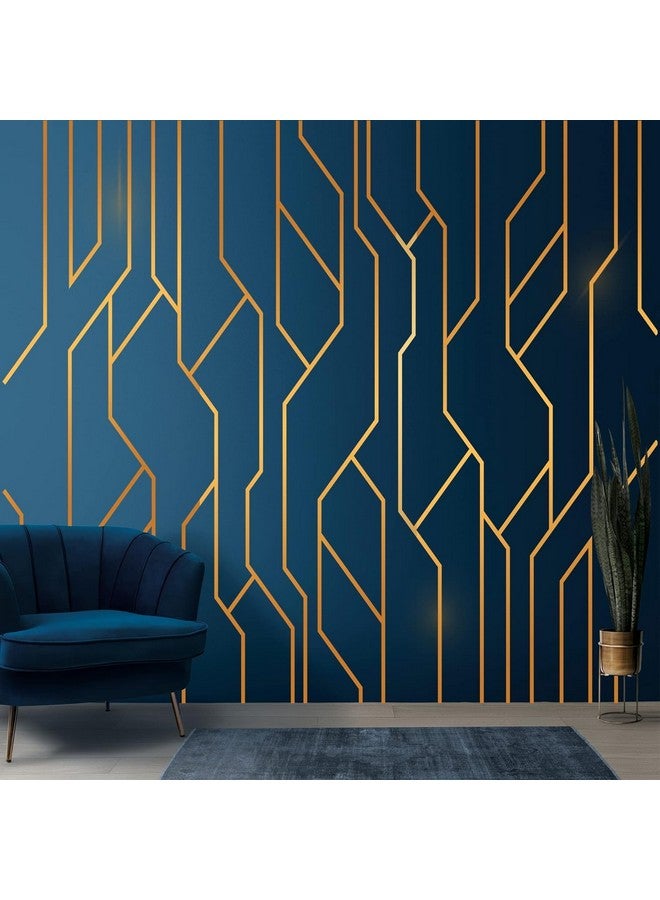 VOIISH Floor Tiles Gold Foil Lines Metalized Mirror Tape Self-Adhesive Tile Seam Sticker Waterproof Gap Sealing Foil Decor Tape for Wall Cabinet Kitchen (1cm x 50meter) - Image 3