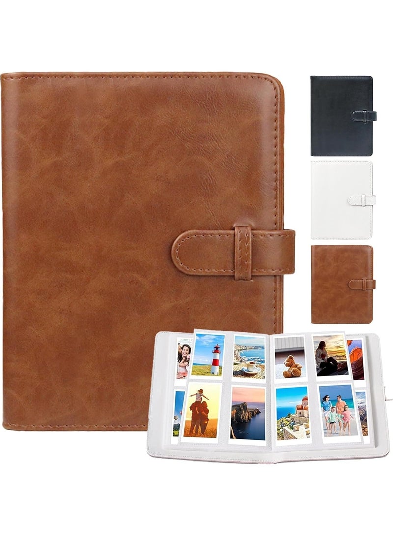 Lyaxm 256 Pockets Mini Photo Album for Fujifilm Instax Mini Camera, Polaroid Snap,SocialMatic Instant Cameras,Camera And Name Card (Brown) - Image 1
