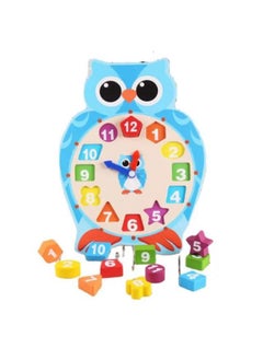 Generic Cartoon Animal Digital Clock Toy Wooden Puzzle  Kindergarten Children Teaching Kids Toy  - Image 1