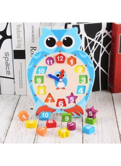 Generic Cartoon Animal Digital Clock Toy Wooden Puzzle  Kindergarten Children Teaching Kids Toy  - Image 3