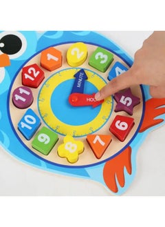 Generic Cartoon Animal Digital Clock Toy Wooden Puzzle  Kindergarten Children Teaching Kids Toy  - Image 2