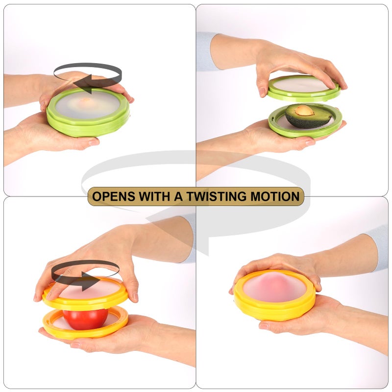 Winb Avocado Saver & Onion Storage Set of 4 Reusable Fruit and Veggie Savers - Ideal for Avocados, Tomatoes, Apples, Garlic, Onions, and More - Image 4