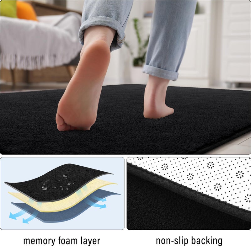B BENRON Soft Rugs for Living Room 4x6 Black, Minimalist Area Rug for Bedroom Nursery Dining Table Dorm, Throw Rugs for Men Boys Girls Kids Room Indoor Floor Carpets - Image 5