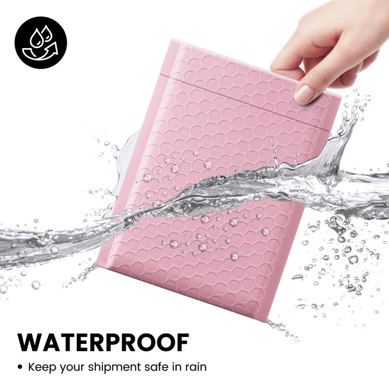 Fuxury Bubble Mailers 6x10" 100 Pack Light Pink Padded Envelopes Usable Size 6x9" Self Seal Mailing Envelopes Bubble Padded Shipping Bags for Mailing,Packaging, Small Business, Boutique, Bulk #0 - Image 4