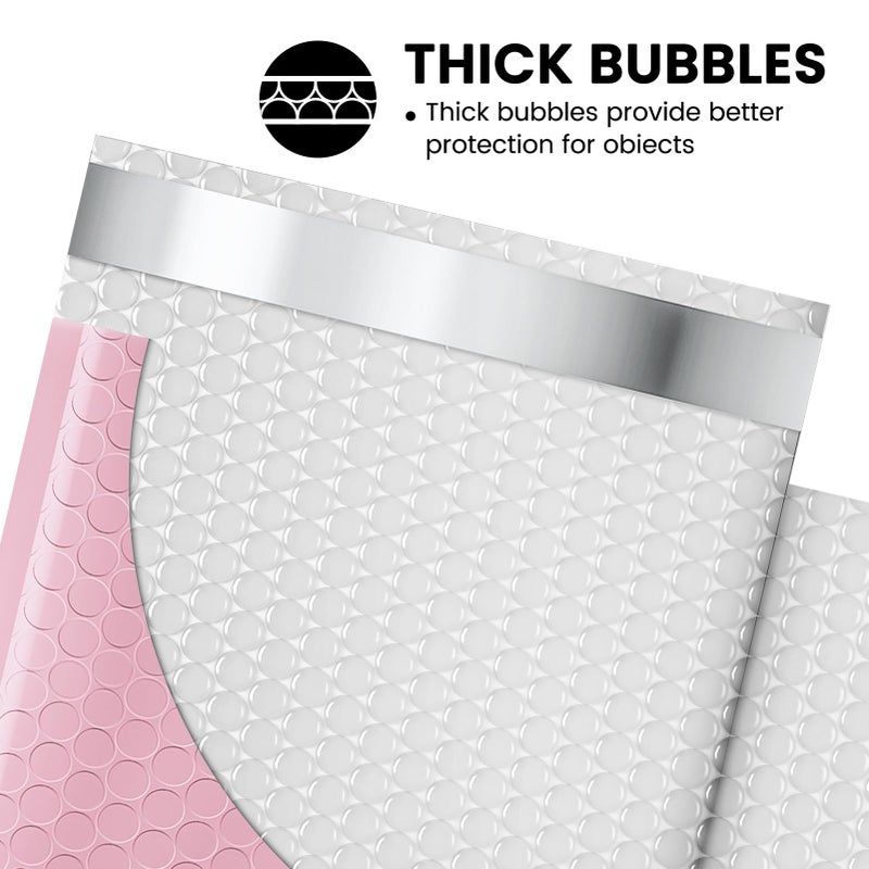Fuxury Bubble Mailers 6x10" 100 Pack Light Pink Padded Envelopes Usable Size 6x9" Self Seal Mailing Envelopes Bubble Padded Shipping Bags for Mailing,Packaging, Small Business, Boutique, Bulk #0 - Image 3