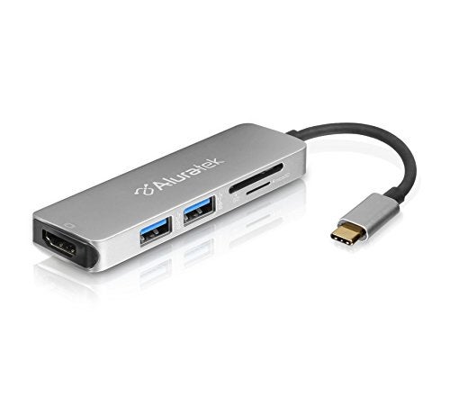Aluratek USB Type-C Hub & Micro/SD Card Reader AUMC0302F – 4-in-1 Multiport Adapter with 4K HDMI, 3 USB 3.0 Ports, Powered USB, Dongle - High-Speed Data Transfer & Charging for MacBook/Dell/HP/Surface - Image 2