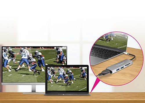 Aluratek USB Type-C Hub & Micro/SD Card Reader AUMC0302F – 4-in-1 Multiport Adapter with 4K HDMI, 3 USB 3.0 Ports, Powered USB, Dongle - High-Speed Data Transfer & Charging for MacBook/Dell/HP/Surface - Image 4