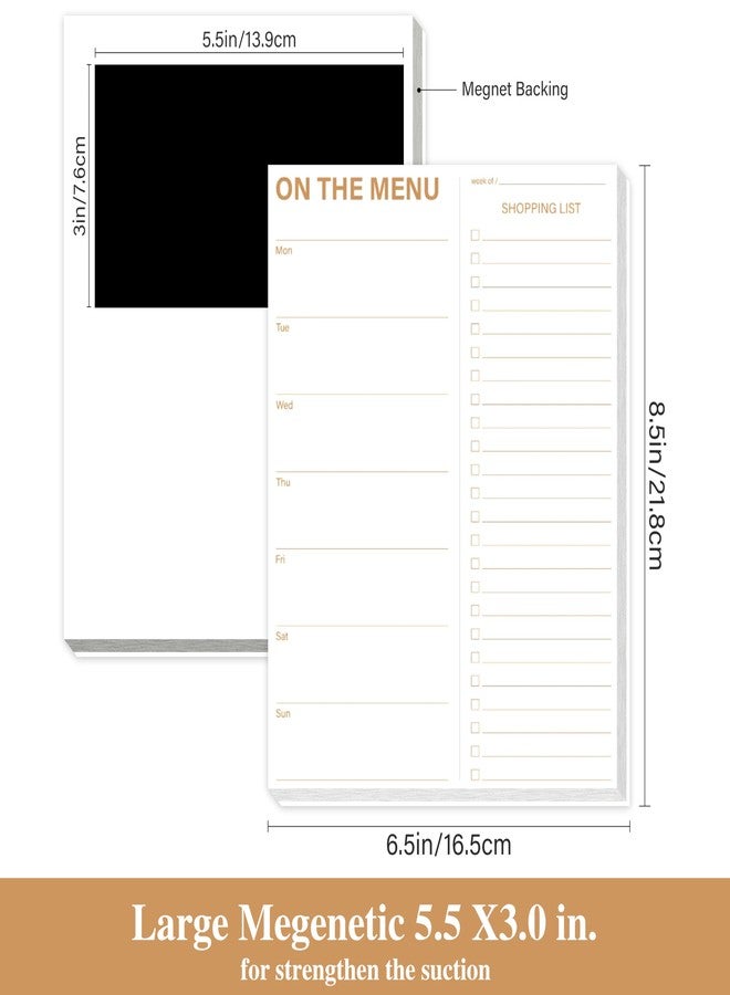 Kamoy Grocery List Magnet Pad for Fridge, Shopping List Notepad for Fridge, 52 Easy Tear-Off Grocery List pad, B5(6.5"*8.5") for Your Family with Meal Planner Magnet Pad - Image 2