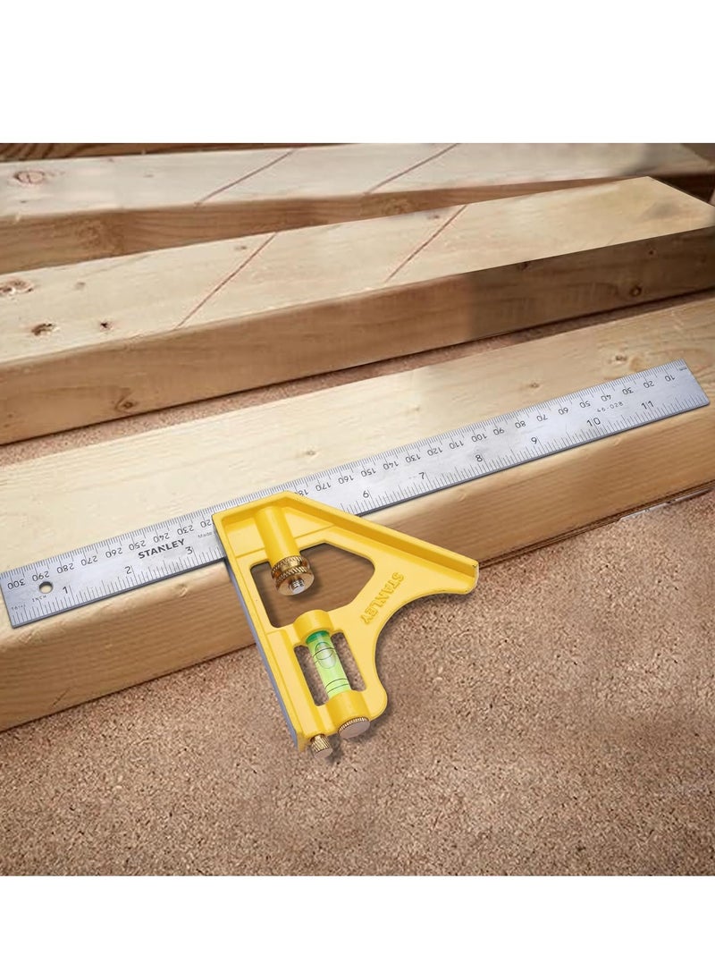 Stanley - Stanley 300MM Die Cast Combination Square  , Precision Tool for Professionals - Image 1