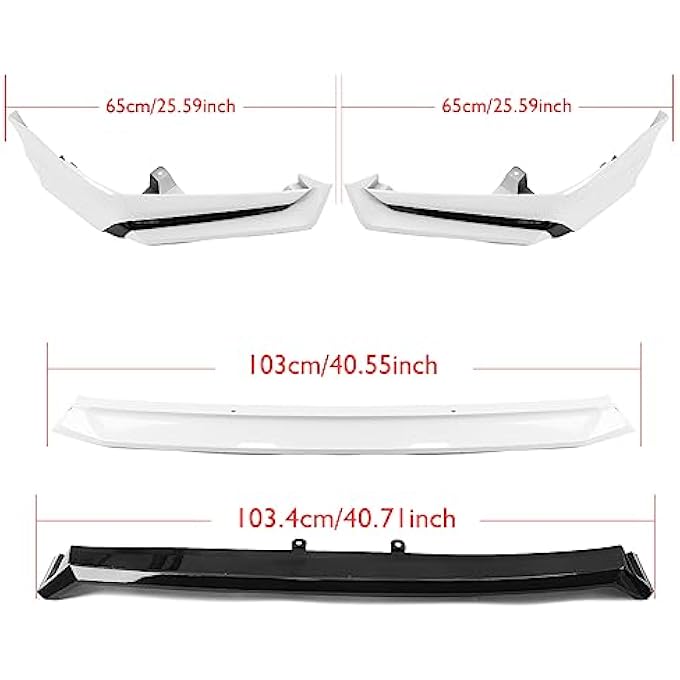AUSMILA Front Bumper Splitter Lip Side Kit for Honda Civic 11th All Models 2022-2024 - Image 3