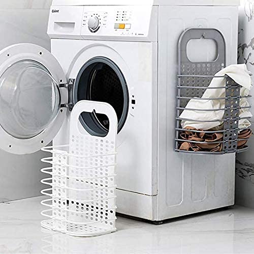 Hidak Wall Mounted Hanging Mesh Laundry Basket Foldable Laundry Basket for Hanging Dirty Clothes Laundry Toiletry Accessories Organization Washing and Storage Bin for Bathroom Kitchen Bedroom - Image 5