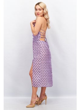 Collective The Label Women Allover Print Midi Dress, Lilac  - Image 2