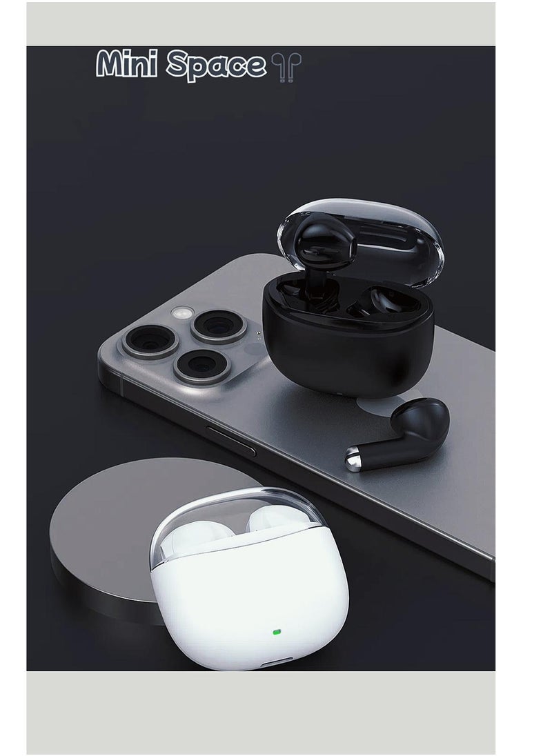rsilou - TW02U TWS wireless Bluetooth stereo Earbuds steel button, longer-lasting, fast charging, Mini space case, lightweight and, high-fidelity, custom-tuned for immersive 3D sound effects - Image 1
