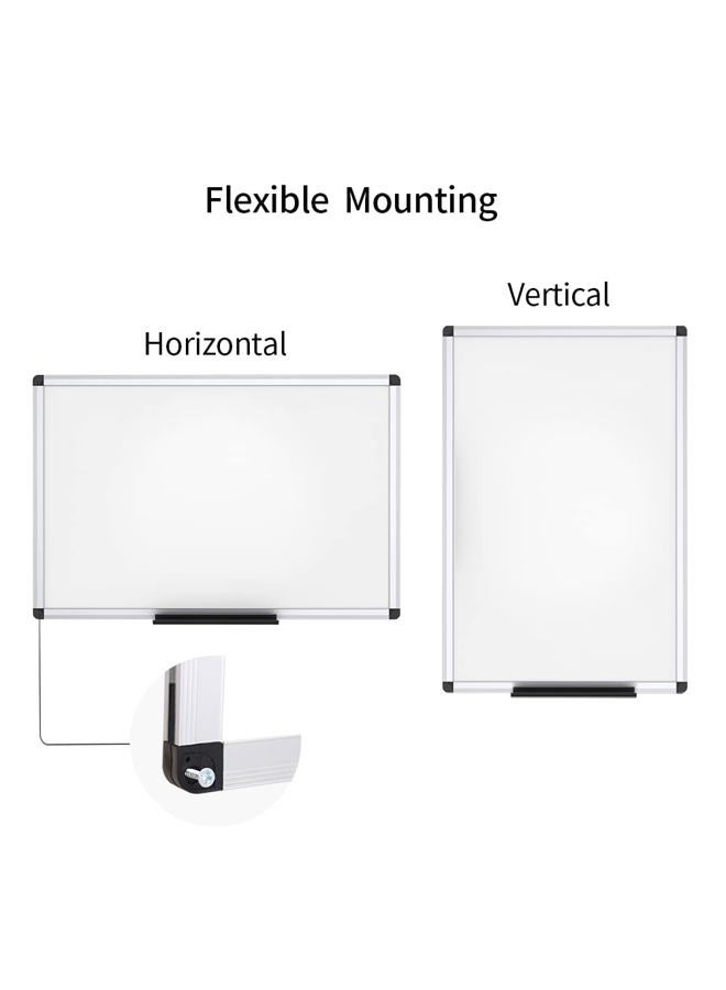 VIZ-PRO Magnetic Whiteboard/Dry Erase Wall Board, 48 X 24 Inches, Includes 1 Eraser, 2 Markers, 4 Magnets - Image 2