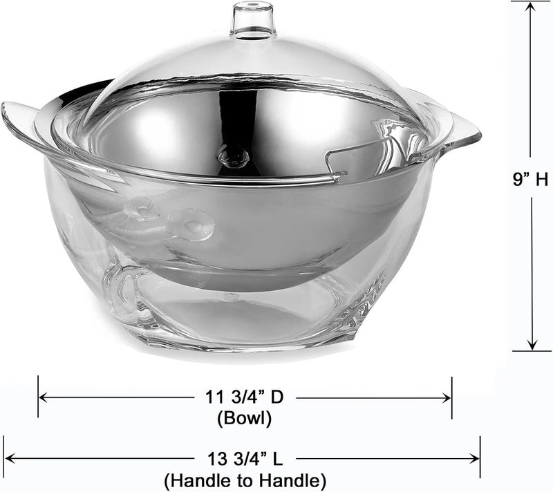 Prodyne IC-30 ICED Salad Bowl with Lid - 4 Quart Capacity, Off-White - Image 2