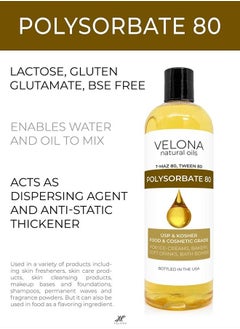 velona Polysorbate 80 by Velona - 4 oz | Solubilizer, Food & Cosmetic Grade | All Natural for Cooking, Skin Care and Bath Bombs, Sprays, Foam Maker | Use Today - Enjoy Results  - Image 2