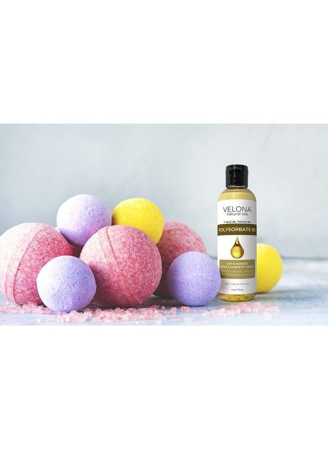 velona - Polysorbate 80 by Velona - 4 oz | Solubilizer, Food & Cosmetic Grade | All Natural for Cooking, Skin Care and Bath Bombs, Sprays, Foam Maker | Use Today - Enjoy Results - Image 1