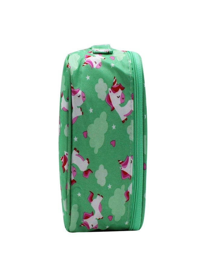 MOSSTYUS Makeup Cosmetic Bag Travel Makeup Cosmetic Case Portable Waterproof Toiletry Bag for Women Girls, Green Unicorn - Image 5