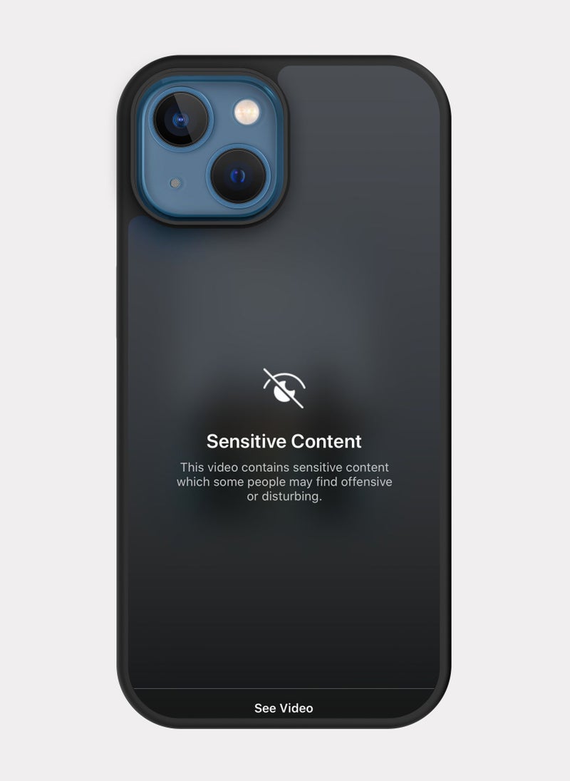 بكسلات كفر ايفون 13 محتوى حساس رمادي - Image 1