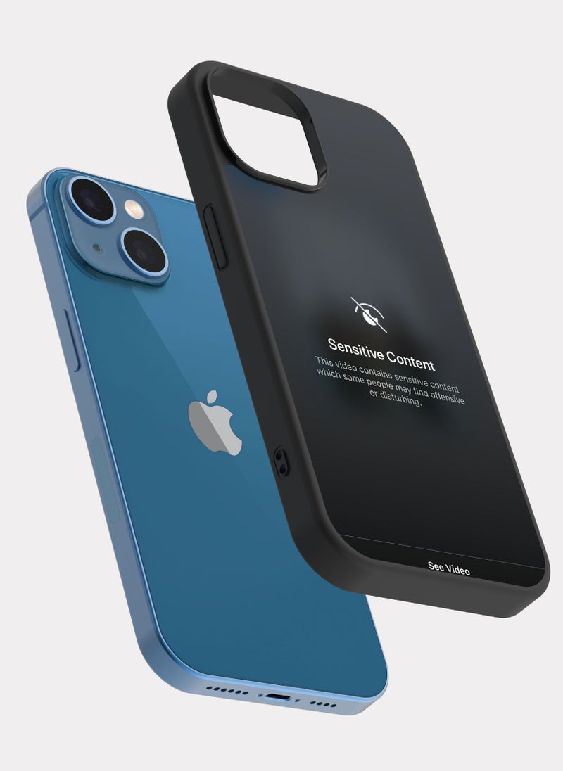 بكسلات كفر ايفون 13 محتوى حساس رمادي - Image 2