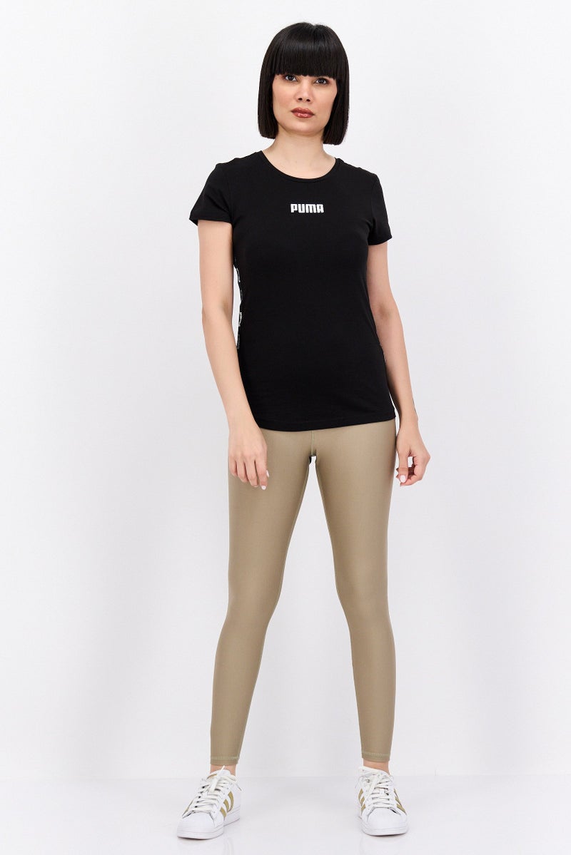 PUMA تي شيرت تدريب رياضي للنساء، أسود - Image 4