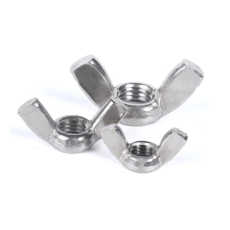Hooshing 30PCS Wing Nuts Assorted Kit (10pcs Each 1/4"-20, 5/16"-18, 3/8"-16) 304 Stainless Steel Wing Nuts Fasteners Parts Butterfly Nut - Image 1
