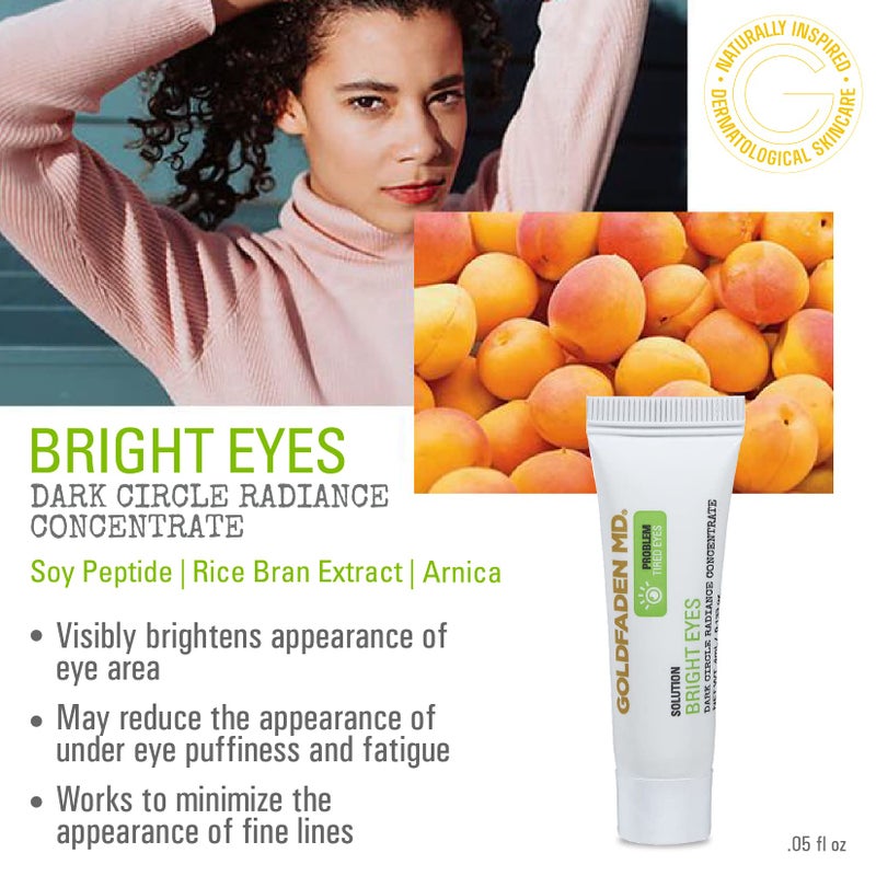 Goldfaden MD Bright Eyes Dark Circle Concentrate Brightening Eye Cream w/ Soy Peptide, Rice Bran Extract & Arnica | May Reduce Under Eye Darkness, Puffiness & Fine Lines More Youthful Glow TRIAL 0.14 Fl Oz - Image 3