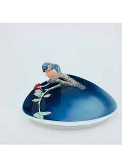 Wise Unicorn Handmade Blue Juniper Figured Decorative Porcelain Plate | Jewelry Plate | Jewelry Decoration  - Image 3